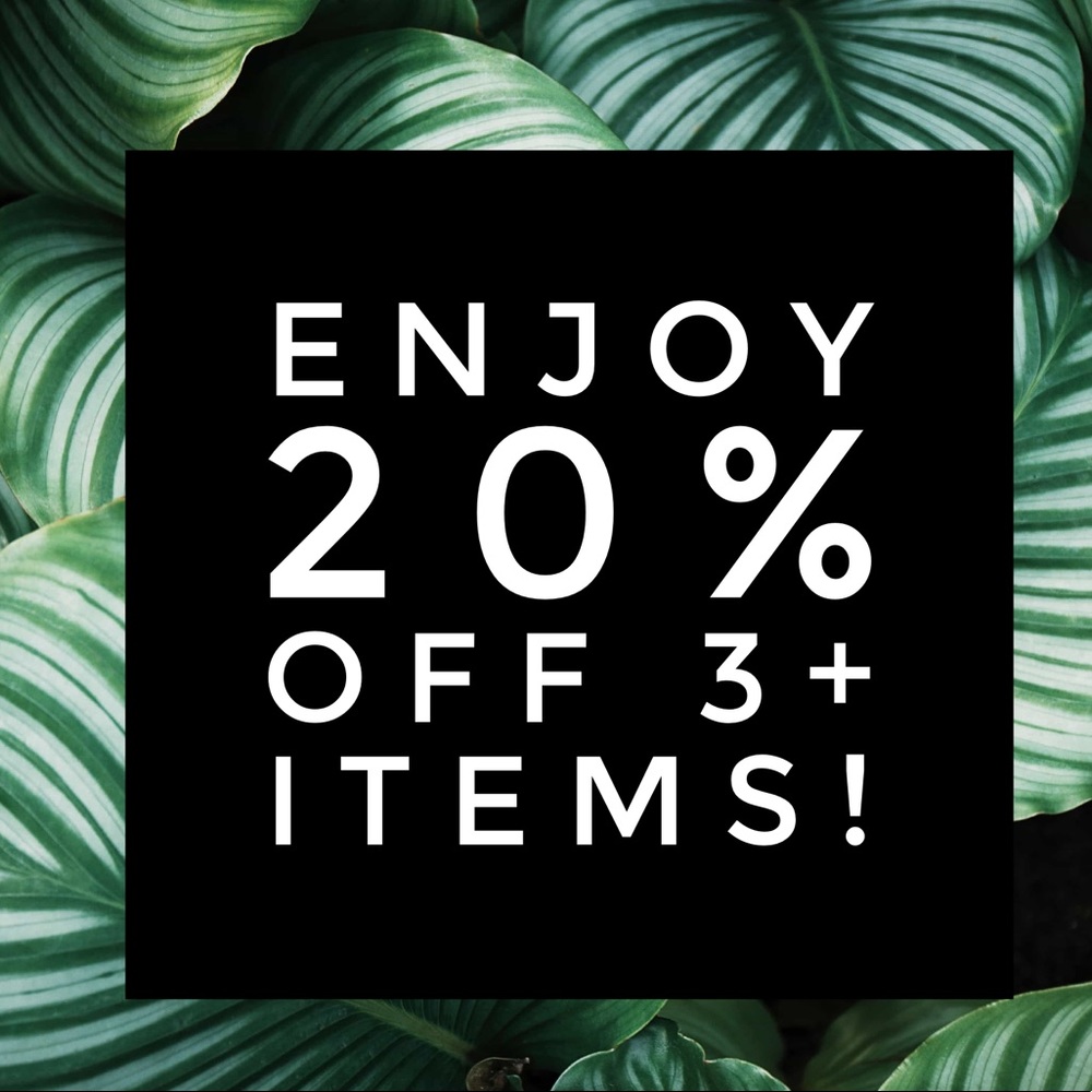 Enjoy 20% OFF on  3 or more items!